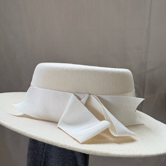 Eaton Vintage Cream Fedora Wool Women's Hat - Picture 3 of 9